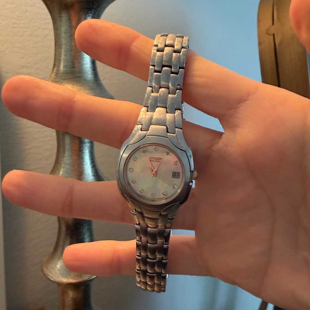 Citizen Silver Smartwatch with White Dial